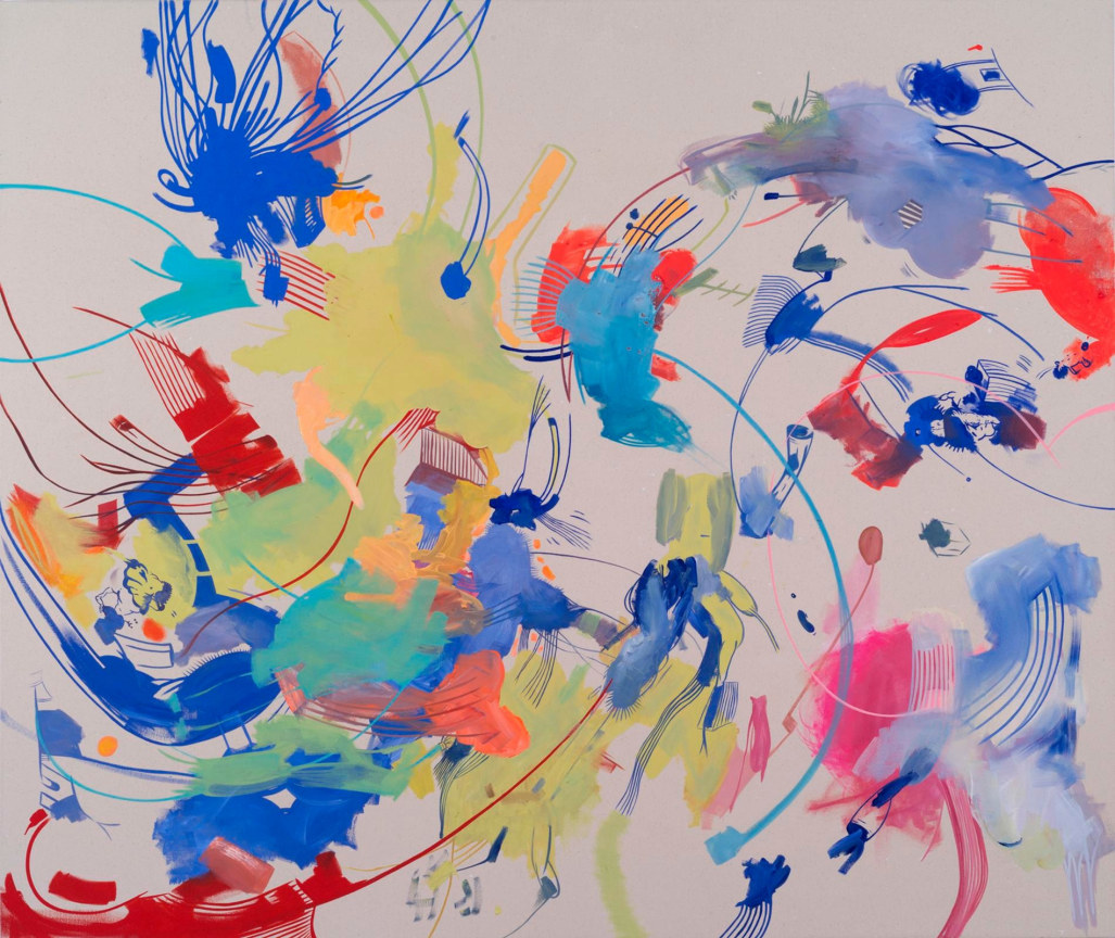 abstract painting made with bright colors