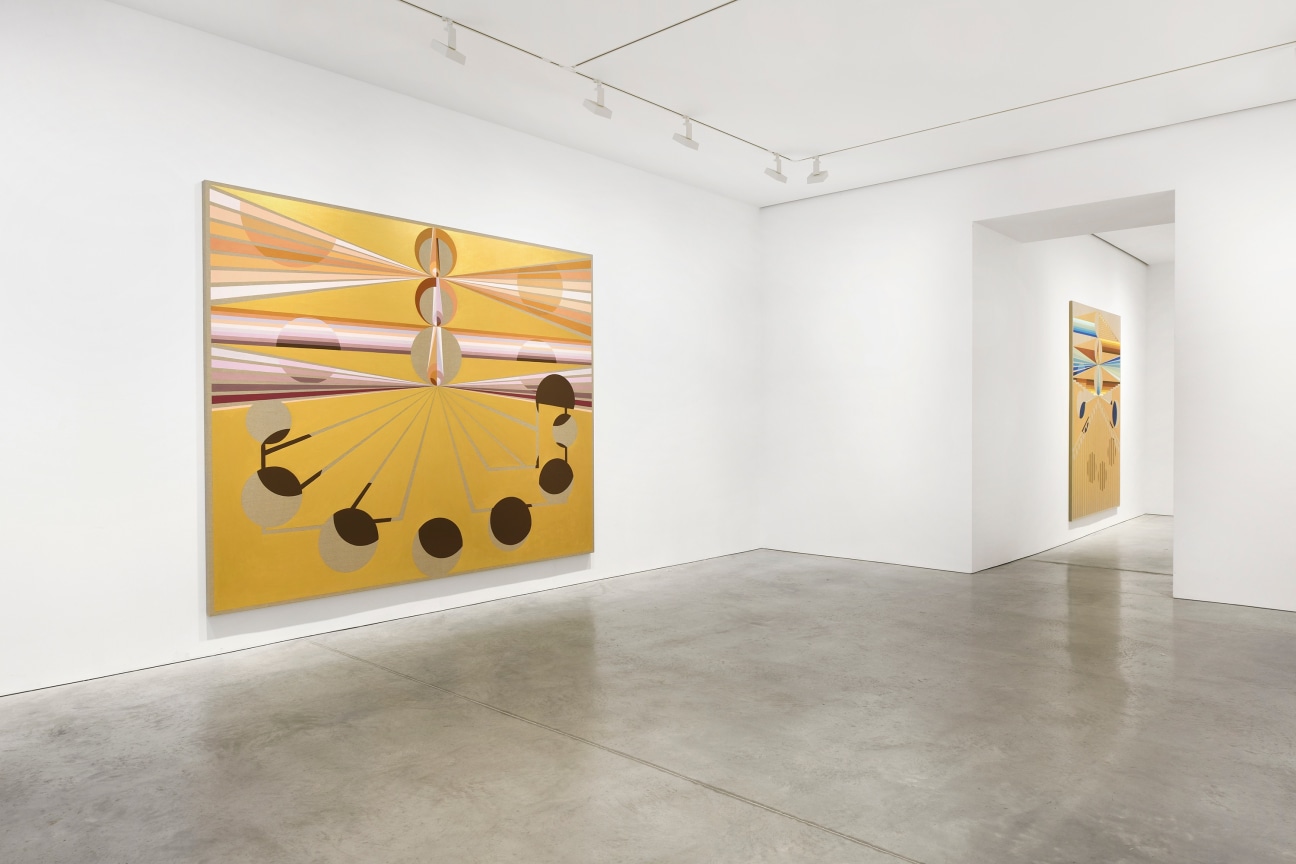 gallery view of an artwork next to an entry way leading to another room