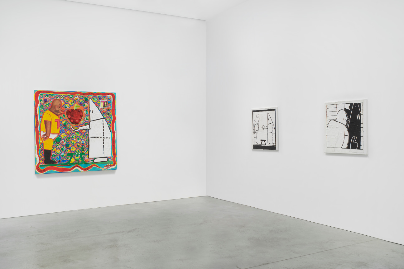 view of threepaintings