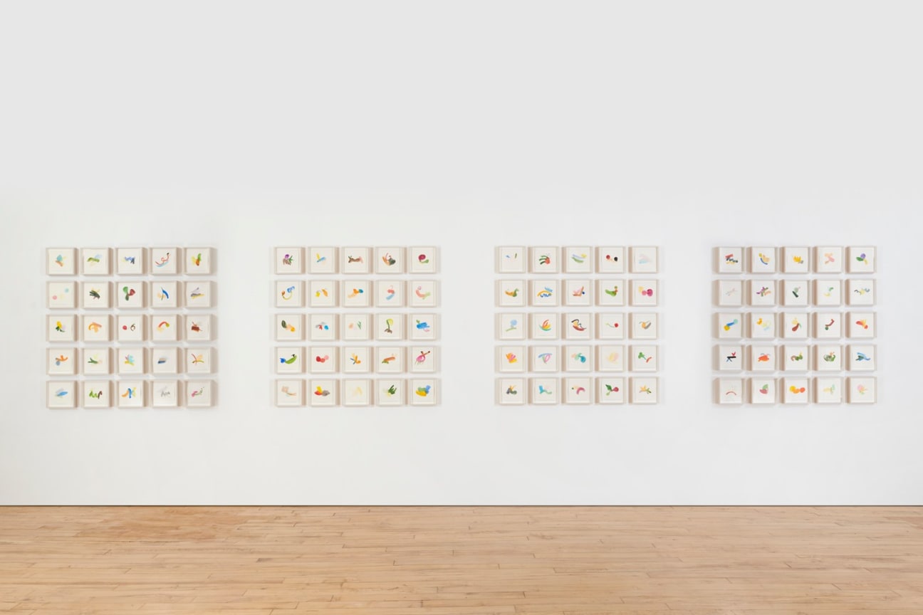 SPENCER FINCH  Color Notes (Winter, Spring, Summer, Autumn) 2020-2021, IV, 2022  Watercolor on paper