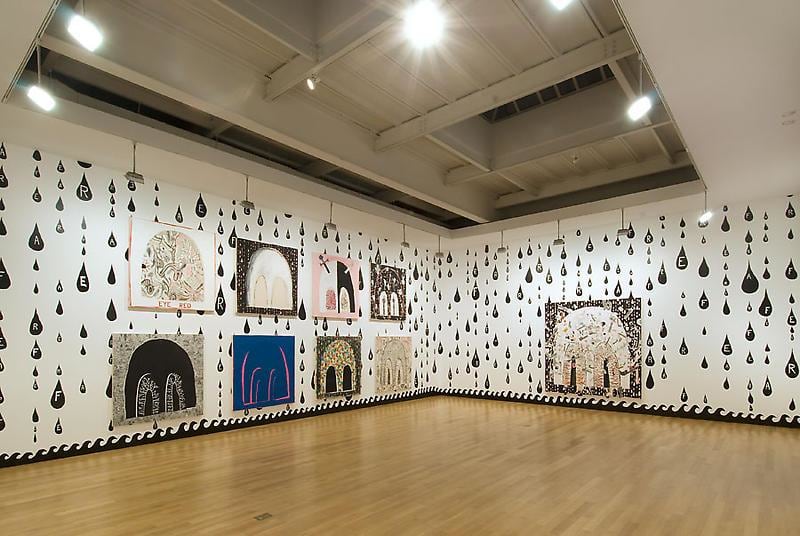 exhibition view of several of Trenton's works