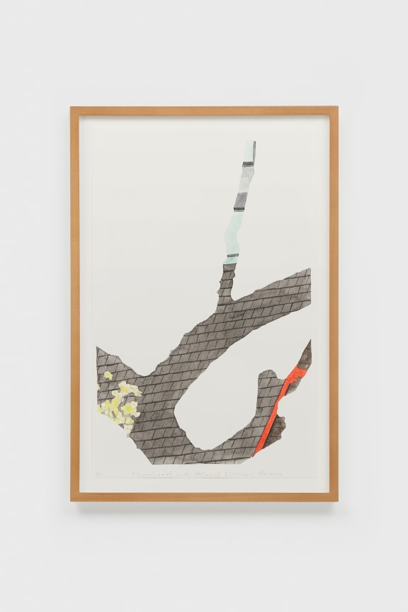 SPENCER FINCH, Church Roof with Dogwood Blossoms, Astoria, Queens, 2025