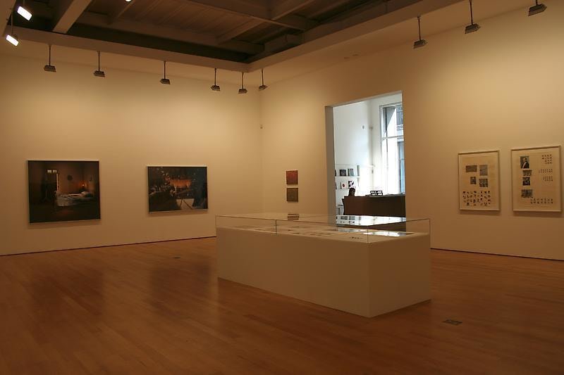 installation view of several artworks