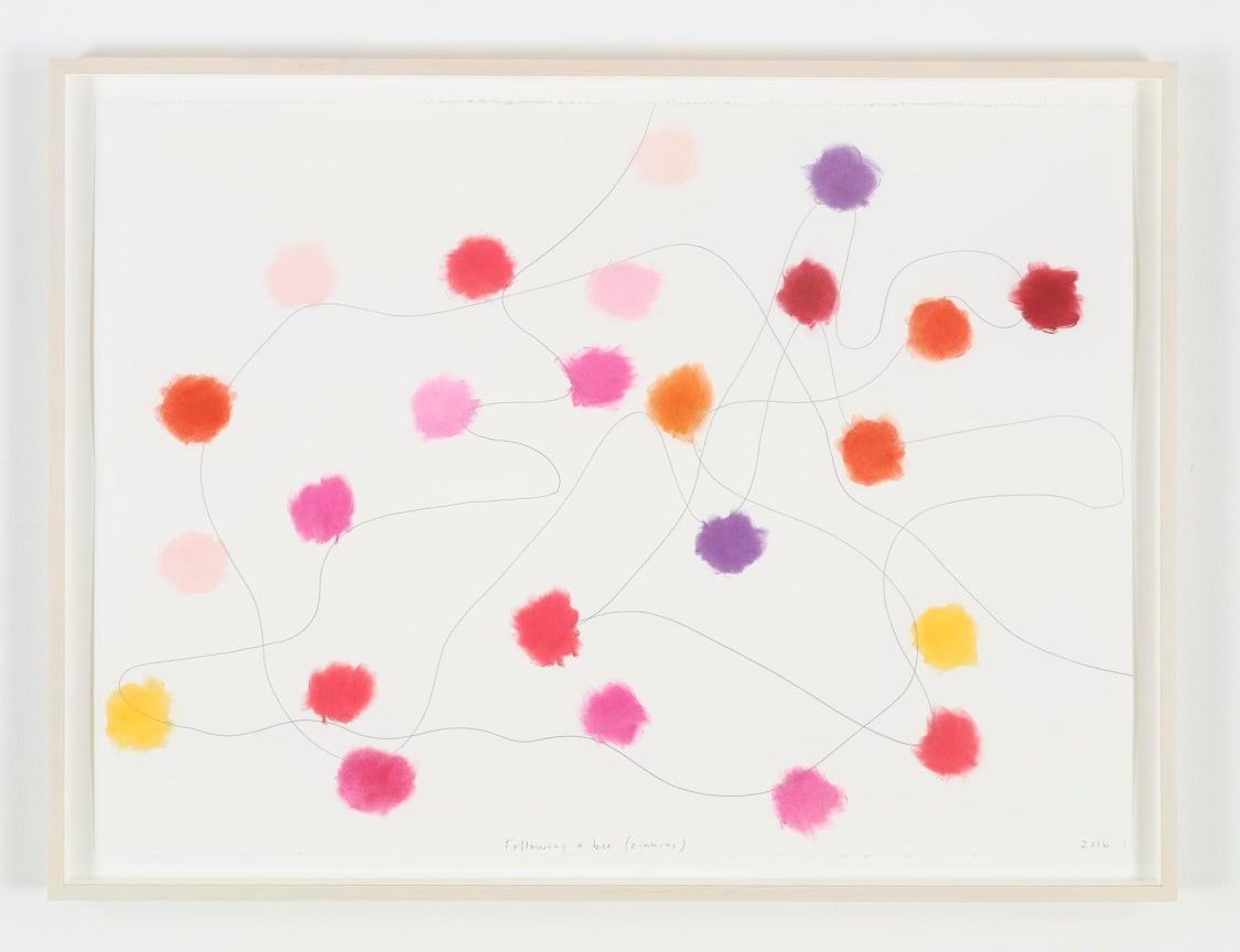 Image of SPENCER FINCH's Following a bee (Zinnias), 2016