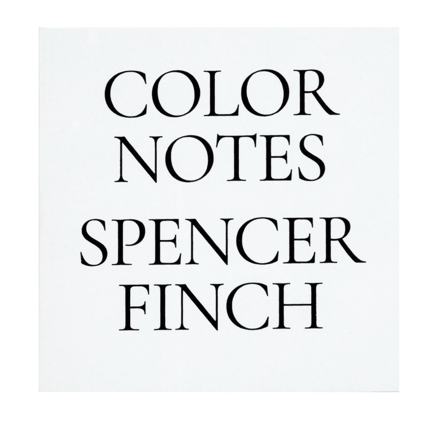 Spencer Finch Color Notes Books James Cohan