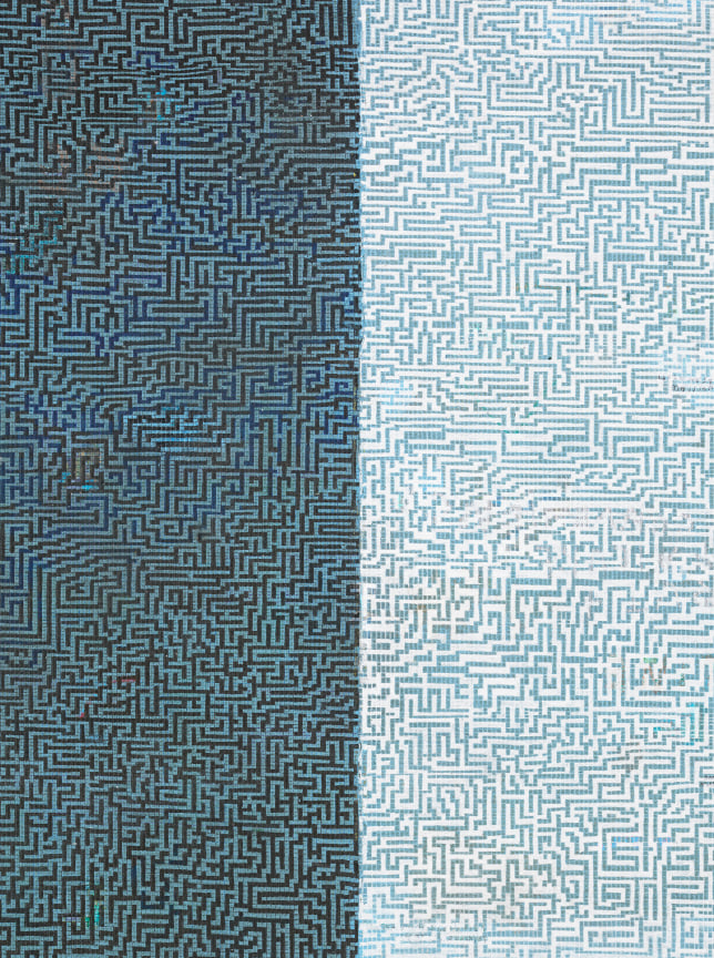 Detail of SIMON EVANS's Some Game a Comfortable Web, 2016