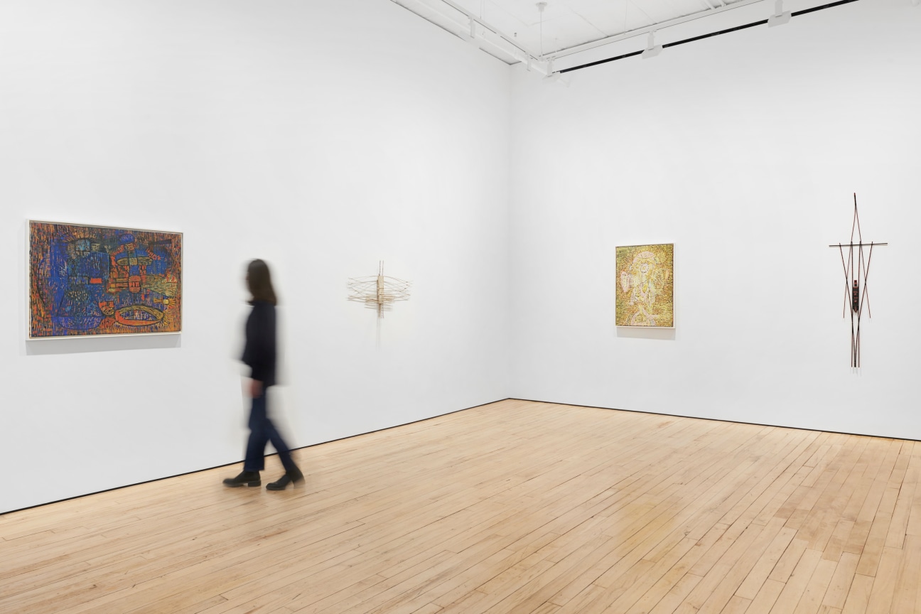 Installation view, Lee Mullican,&nbsp;The Nest Revived, James Cohan, 52 Walker Street, January 12 - February 25, 2023
