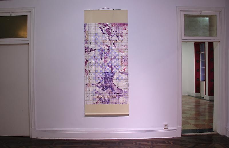 Installation view of one artwork