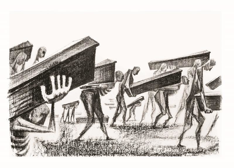 Untitled drawing from Si Lewen's The Parade, c. 1950