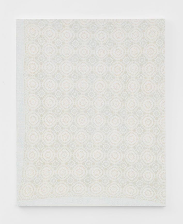 Image of an untitled 2023 artwork by Michelle Grabner made of Gesso and acrylic gouache on canvas and panel