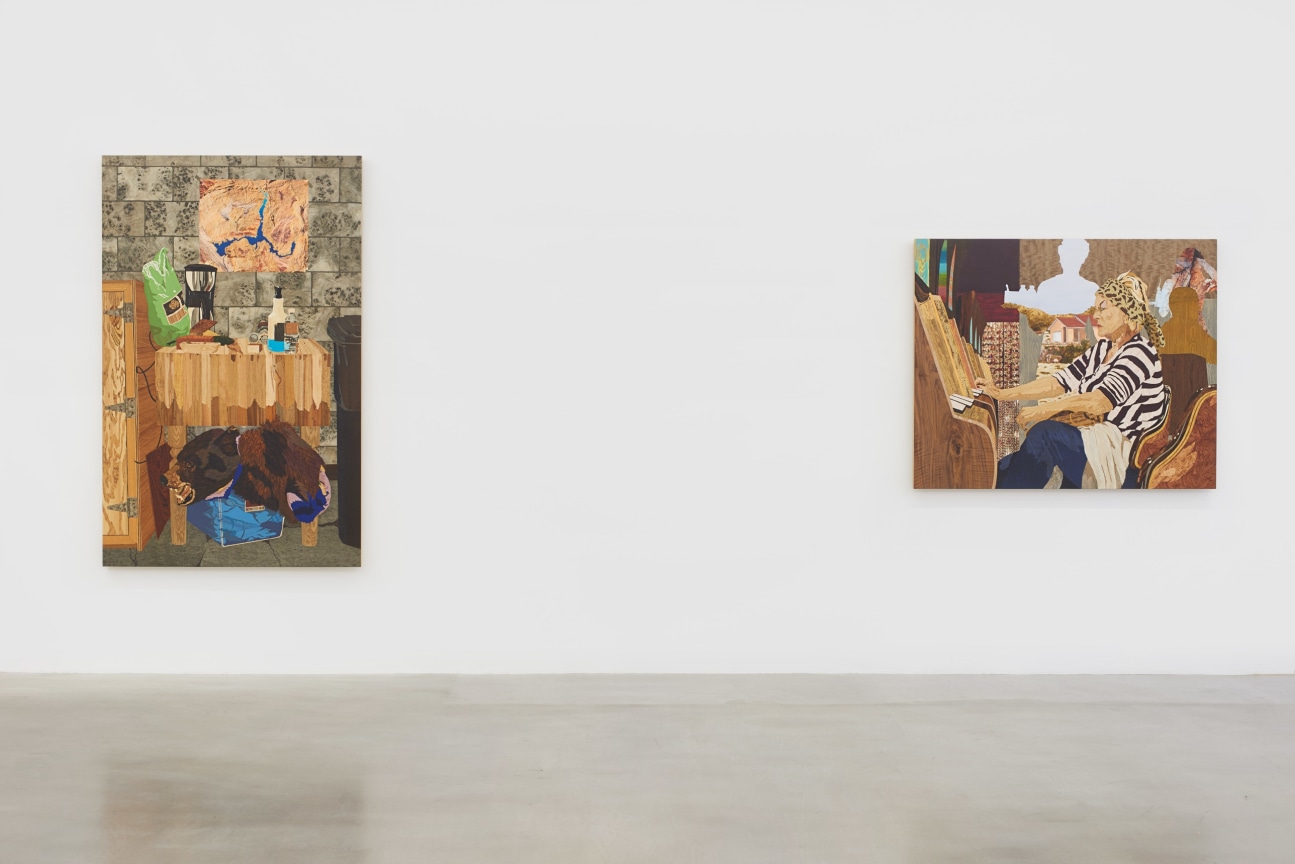 installation view of two artworks