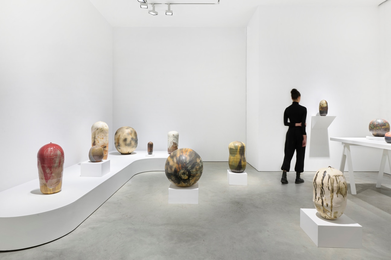 Installation view,&nbsp;Toshiko Takaezu, Interplay,&nbsp;James Cohan, 48 Walker Street, New York, NY, March 20 - April 20, 2024.