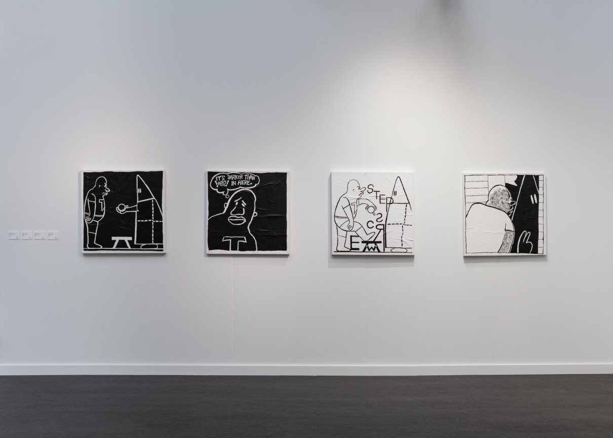 Installation View, Trenton Doyle Hancock, Frieze New York at the Shed, May 7-9, 2021. Photo by Silvia Ros.&nbsp;