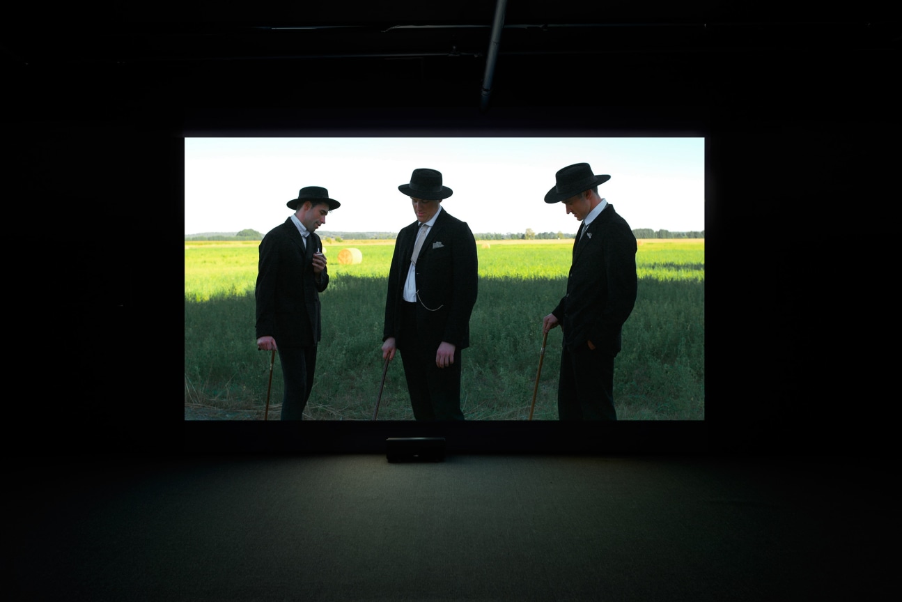 installation view of a video
