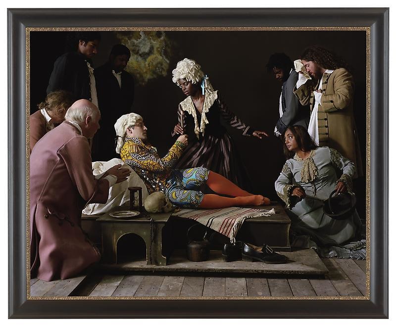 Image of YINKA SHONIBARE, MBE's Fake Death Picture (The Death of St Francis - Bartolom&eacute; Carducho) 2011