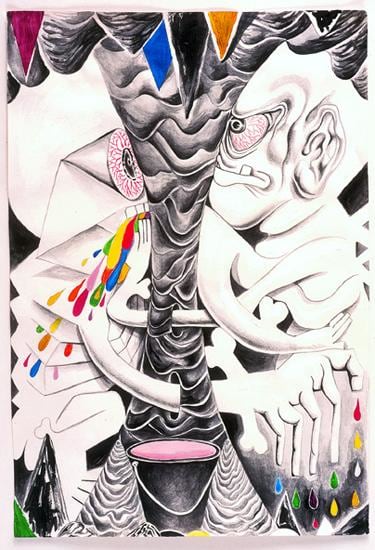 anthropomorphic creatures in a cave