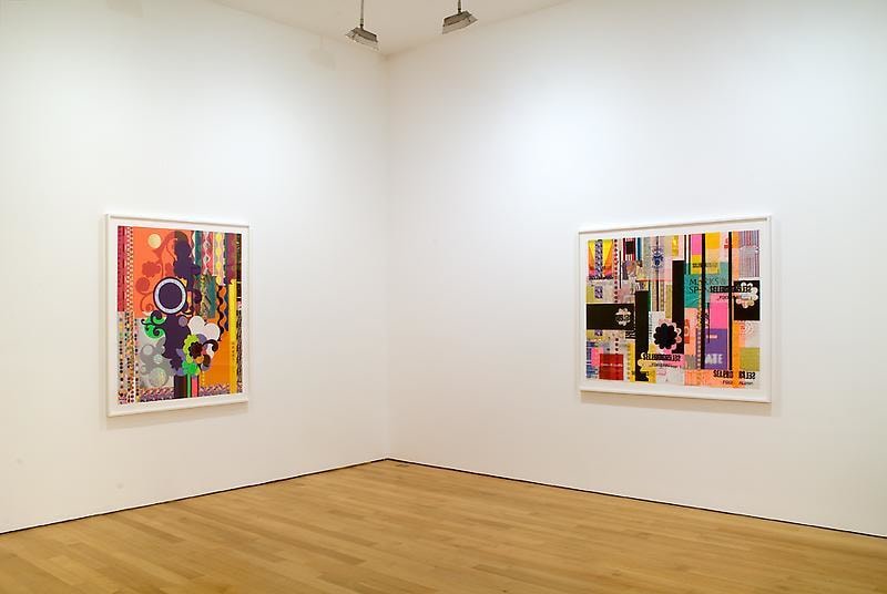 installation view of two artworks