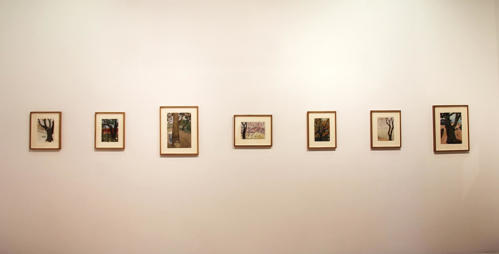 Installation view of several artworks