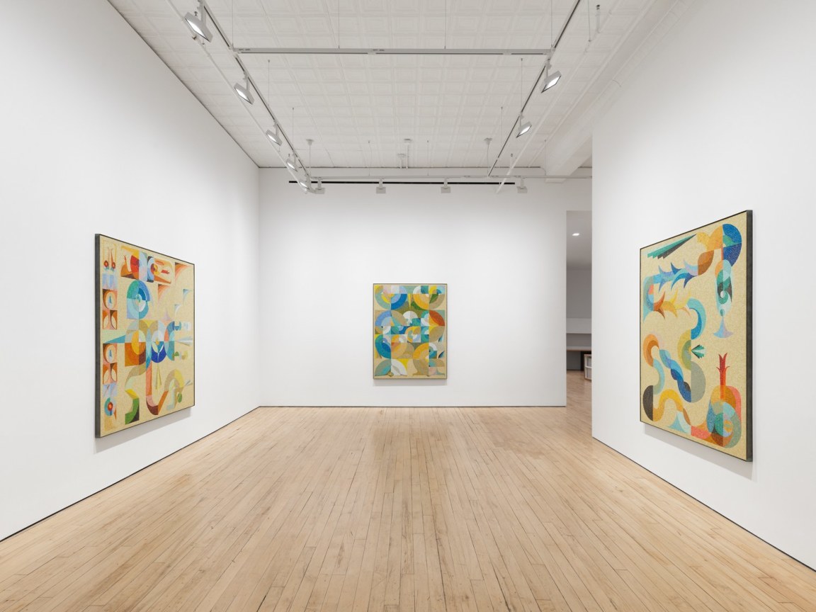 Installation view, Eamon Ore-Giron,&nbsp;Conversations with Snakes, Birds, and Stars,&nbsp;James Cohan, New York, NY, November 7 - December 20, 2025