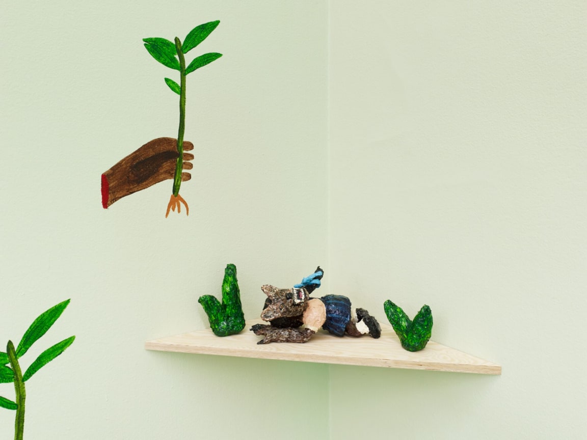 Installation view, Kelly Sinnapah Mary,&nbsp;The Fables of Sanbras,&nbsp;Kunstinstituut Melly, Rotterdam, Netherlands, June 9, 2023 - November 19, 2023. Photo courtesy of Kunstinstituut Melly.