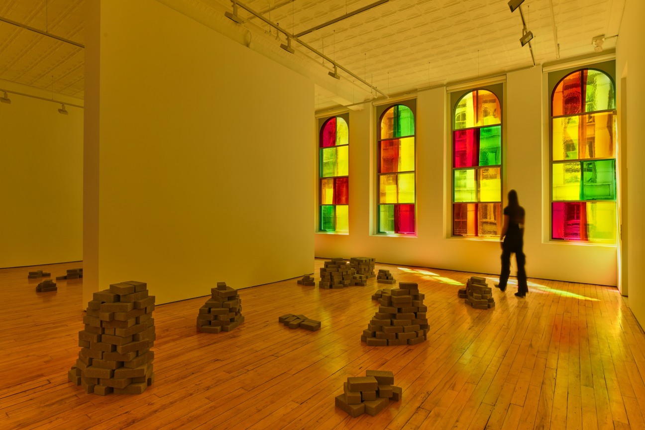 Installation view, Spencer Finch,&nbsp;One Hundred Famous Views of New York City (After Hiroshige),&nbsp;James Cohan, New York, NY, September 5 - October 4, 2025