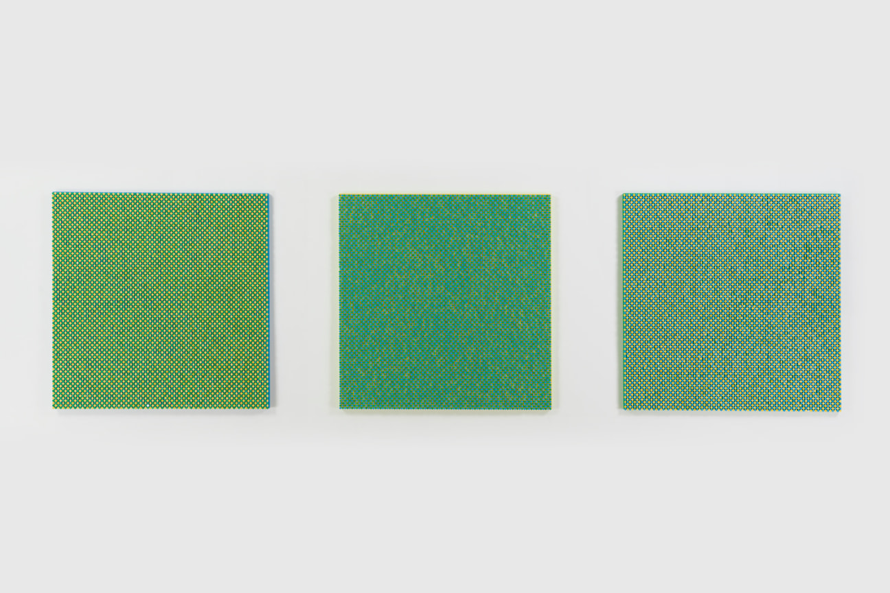 SPENCER FINCH  Optical Study (yellow/blue/green), 2022