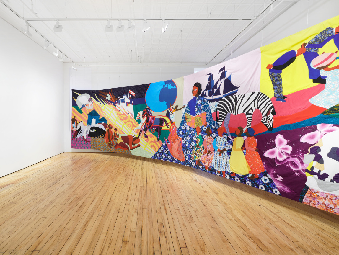 view of a large tapestry