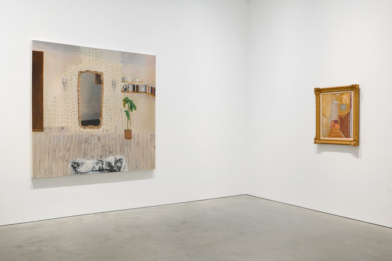 Installation view, Behind the Bedroom Door, James Cohan, 48 Walker and 291 Grand St, New York, NY, January 10 - February 8, 2025.