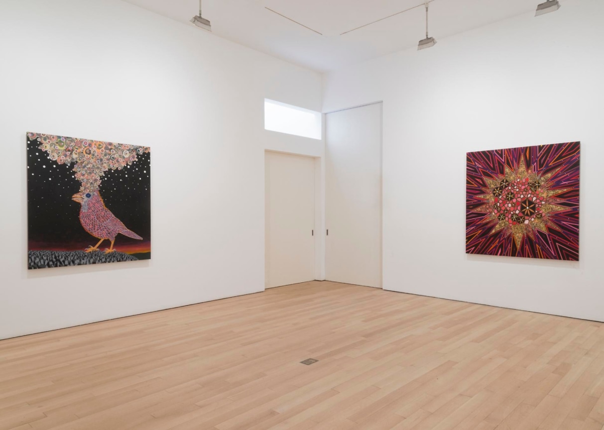 installation view of two artworks