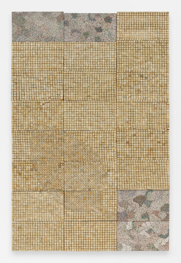 Reclaimed electrical wires and components on panel