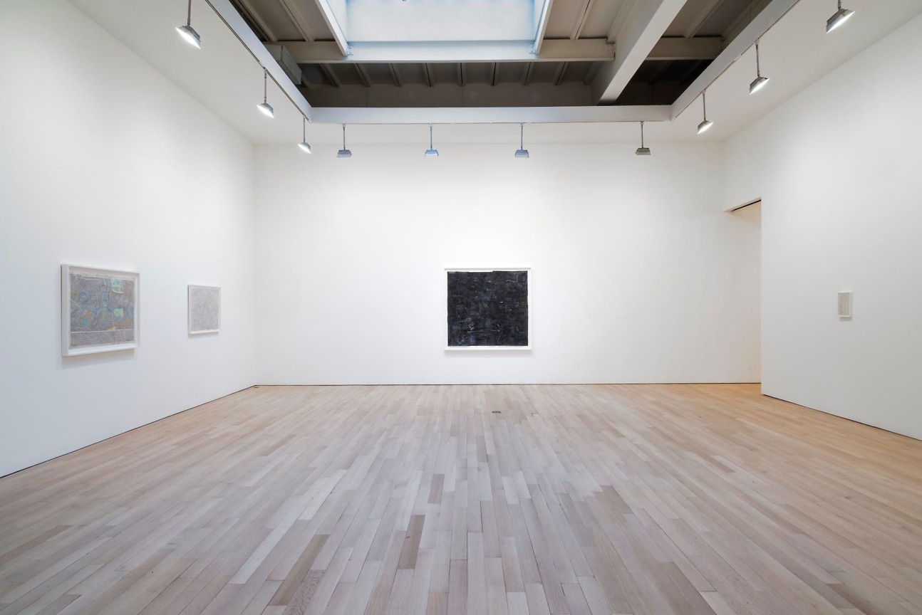 installation view of three artworks