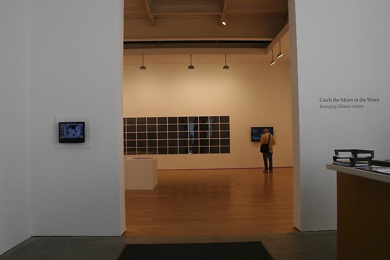 Installation view of several artworks