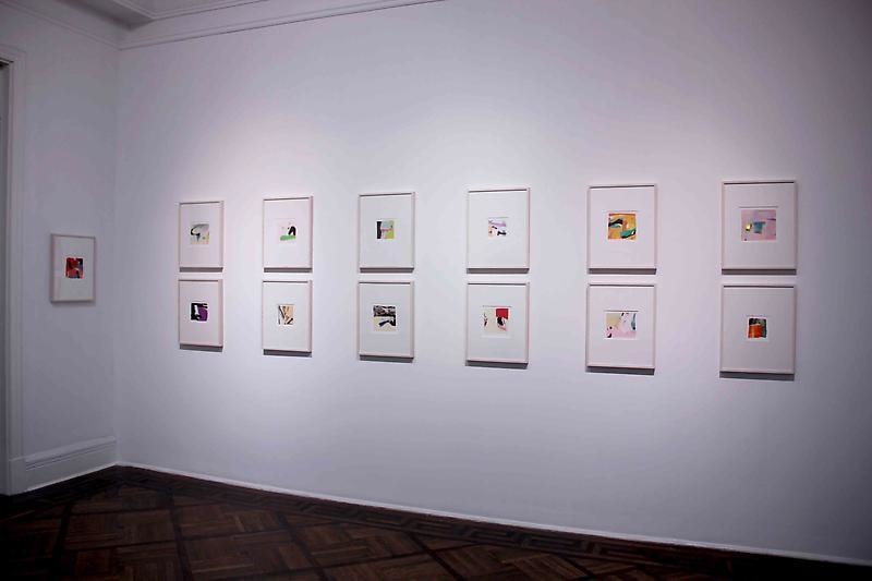 installation view of several artworks