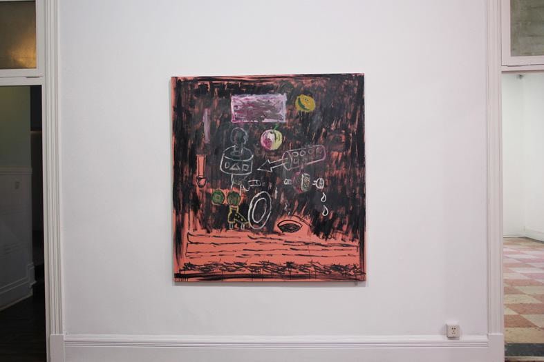 installation view of one painting