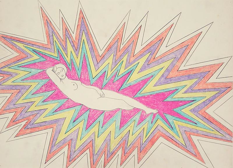 Image of ROBERT SMITHSON's Sleeping Venus, Giorgione, 1964