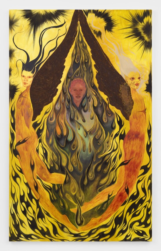 Image of a Naudline Pierre oil and oil stick work on canvas.