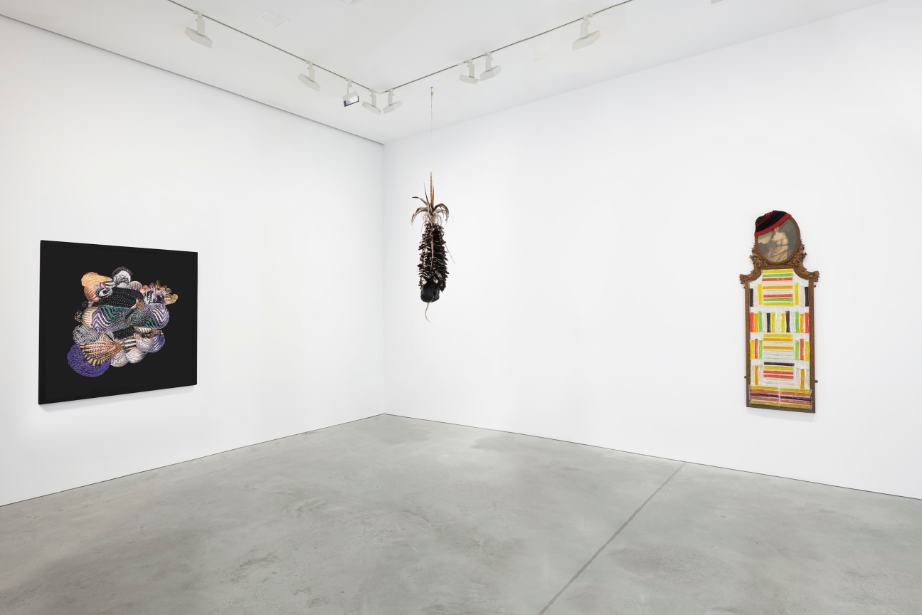 gallery view of three artworks