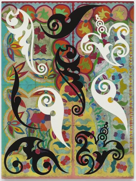 Image of PHILIP TAAFFE's 菲利普&bull;塔菲 Composition with Ornamental Fragments IV 由装饰碎片组成的构图IV, 2011