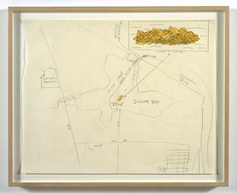 Image of Robert Smithson's Island of Sulfur [Dollar Bay], 1970