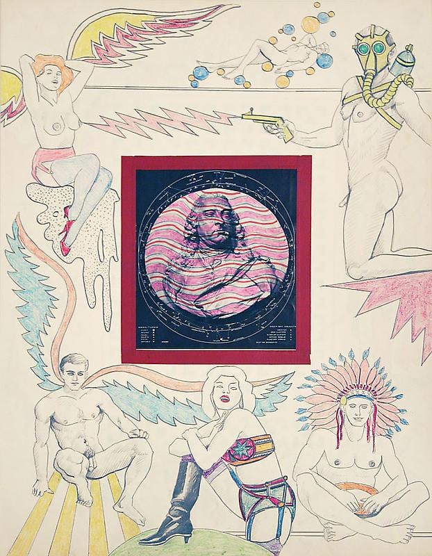 Image of ROBERT SMITHSON's Untitled [Ben Franklin and Indian], 1963