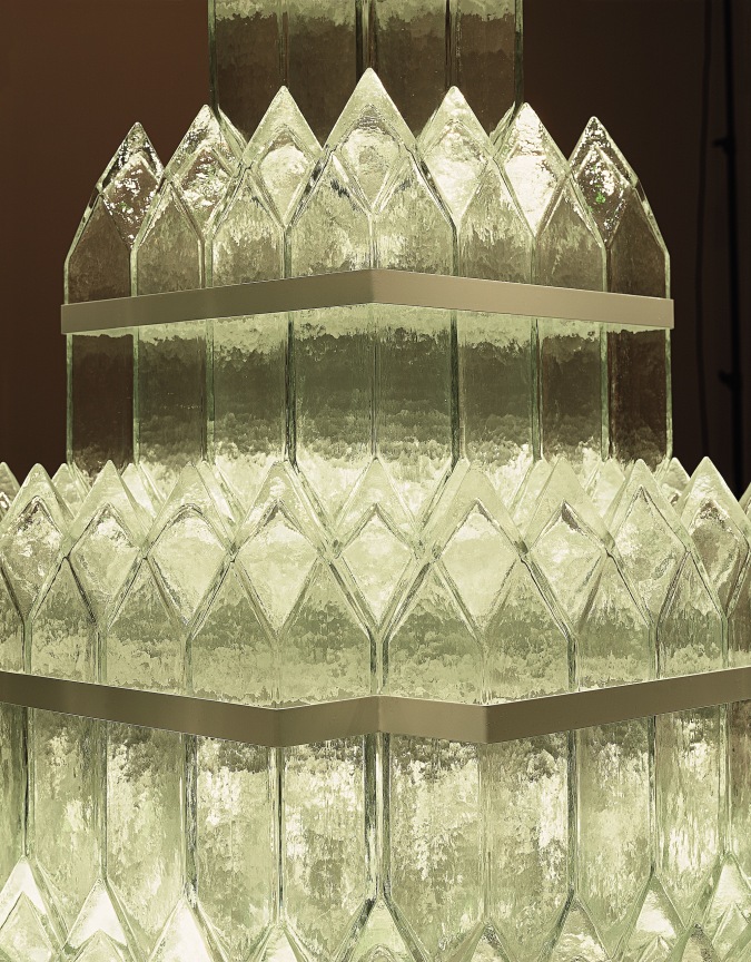 Detail of Josiah McElheny's The Alpine Cathedral and the City-Crown, 2007