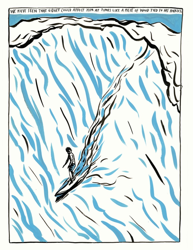 Cover of Raymond Pettibon: Surfers 1985-2015, published by Venus Over Manhattan and David Zwirner, New York, 2015