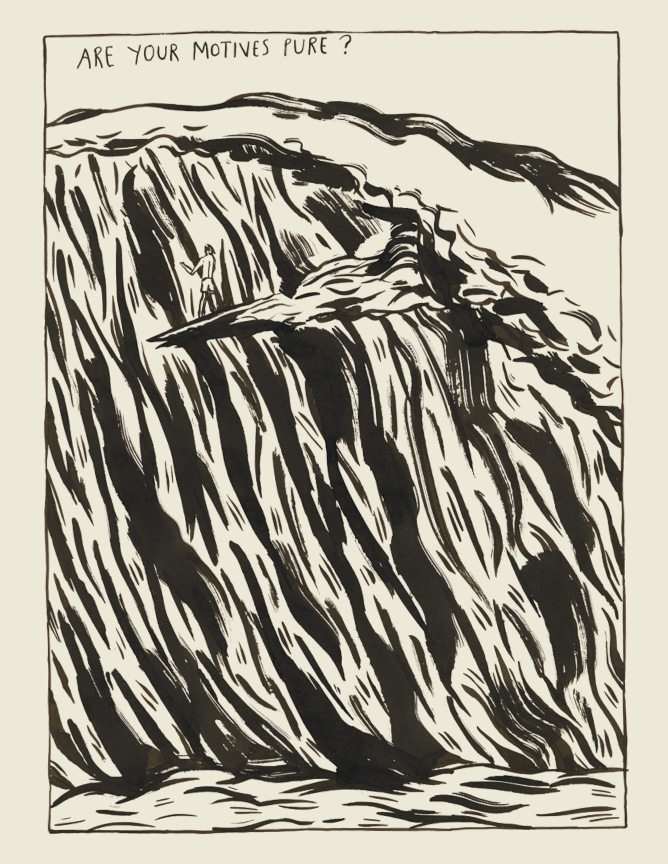 Cover of Raymond Pettibon: Are Your Motives Pure?, published by Venus Over Manhattan, New York, 2014