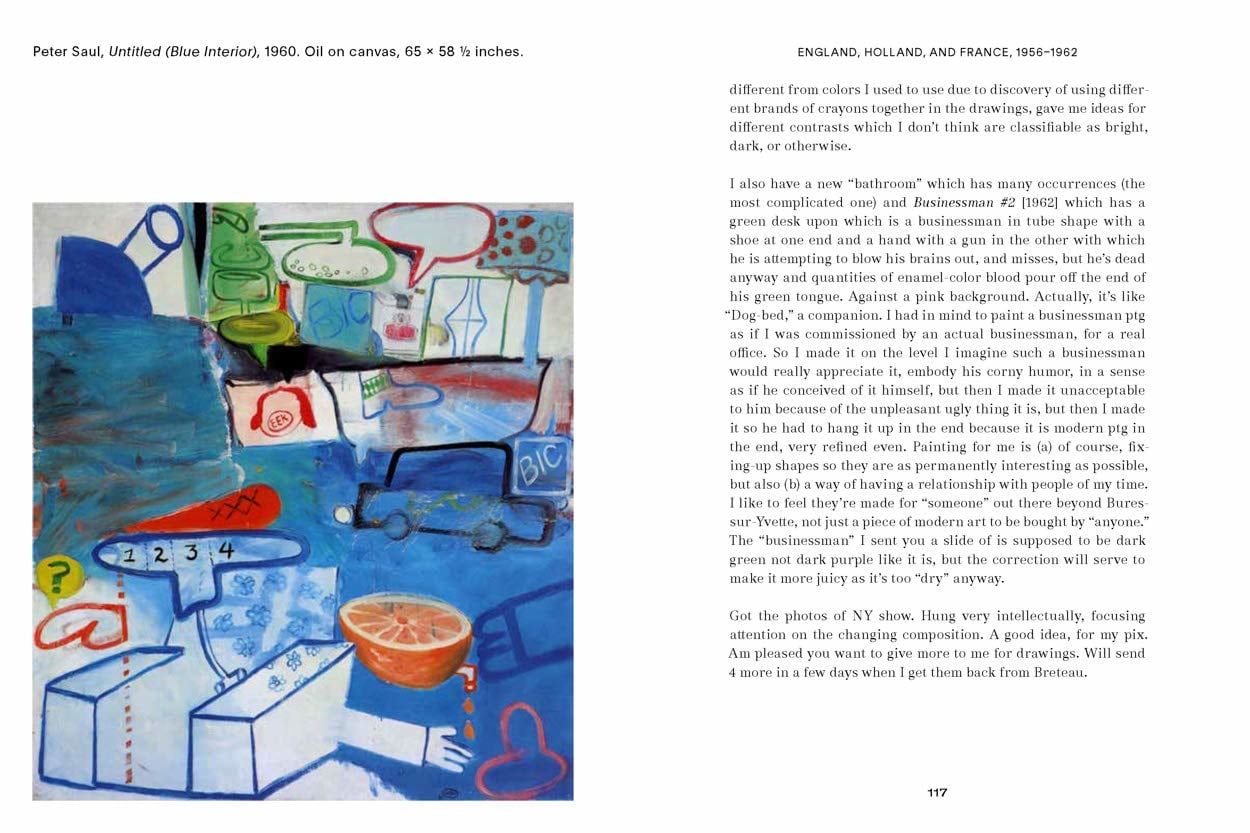 Image of pages from the book Peter Saul Professional Artist Correspondence 1945-1975
