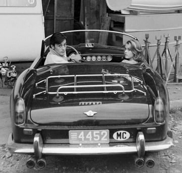 Edward Quinn, Alain Delon and Jane Fonda Arriving at the Film Set of “Les Félins”, Antibes, Côte d’Azur, France, 1964