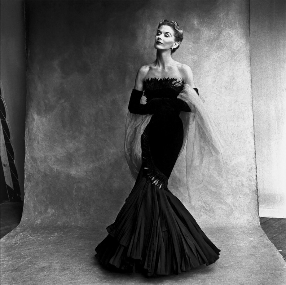 Irving Penn, Mermaid Dress: Lisa Fonssagrives in Rochas, Paris Collections, VOGUE, 1950