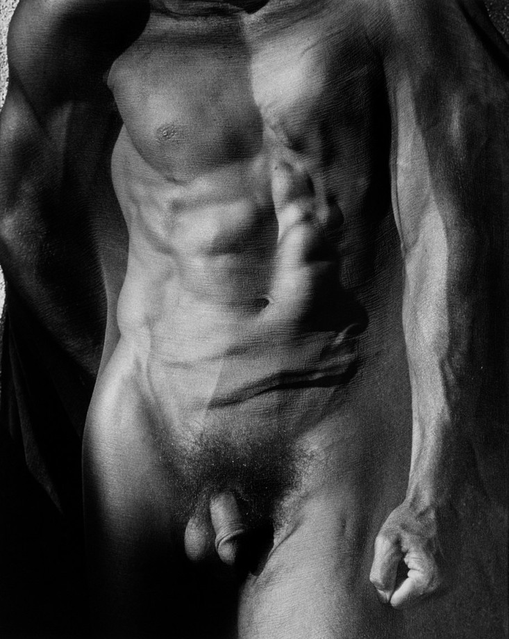 Herb Ritts, Male Torso with Veil, Silverlake, 1985