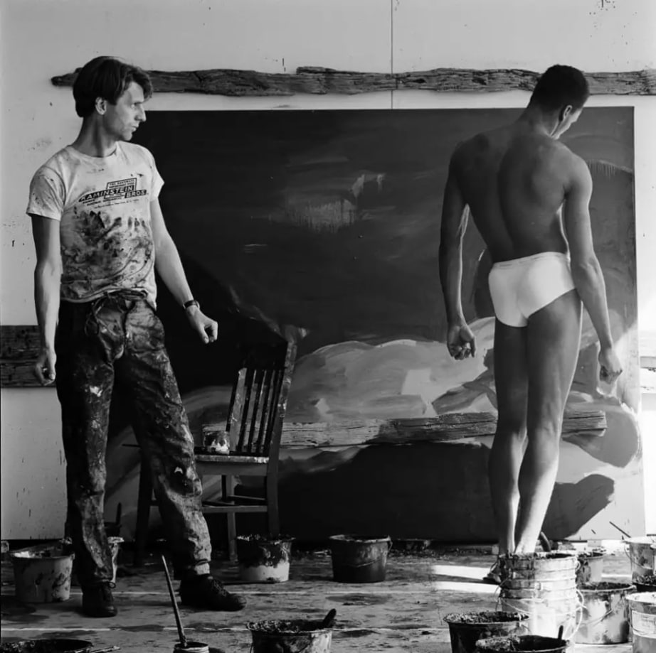 Jeannette Montgomery-Barron , Rainer Fetting with Model, New York City, 1984