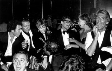 Anton Perich, Halston, Loulou de la Falaise, Yves St. Laurent, Nan Kempner, and friends, Studio 54, New York, c. 1970