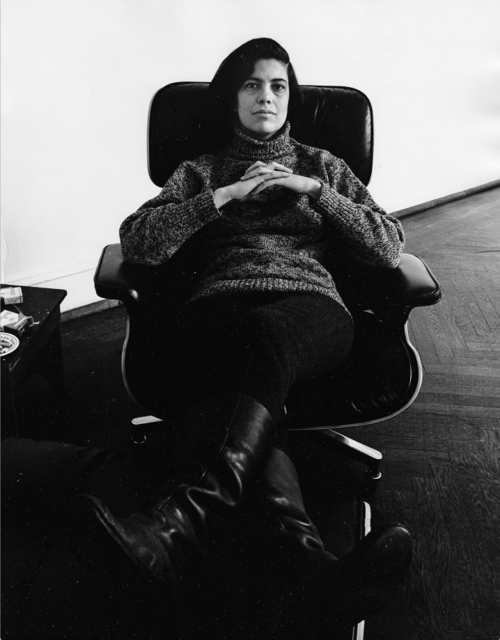 Susan Sontag at her apartment on the Upper West Side, New York 1968